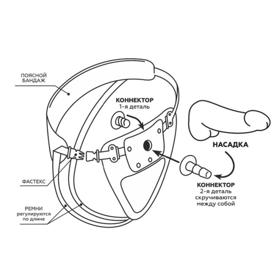Страпон Harness Supreme Realistic